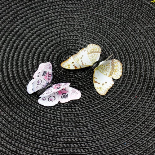 İki Katlı Pvc Kelebek Beyaz 100'lü Paket - Kare Dekor (1)