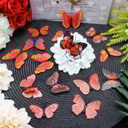 İki Katlı Pvc Kelebek Kırmızı 100'lü Paket - 1