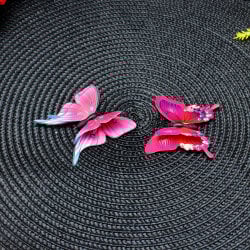 İki Katlı Pvc Kelebek Pembe 100'lü Paket - 2