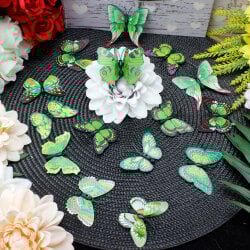 İki Katlı Pvc Kelebek Yeşil 100'lü Paket - 1