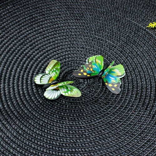 İki Katlı Pvc Kelebek Yeşil 100'lü Paket - Kare Dekor (1)