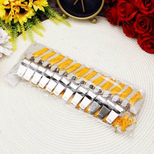 İpli Metal Düdük 12'li Paket - 3