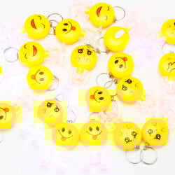 Işıklı Çöp Adam Emoji Anahtarlık 12'li Paket - 3