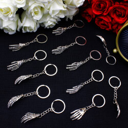 İskelet El Figürlü Metal Anahtarlık 12’li Paket - 1