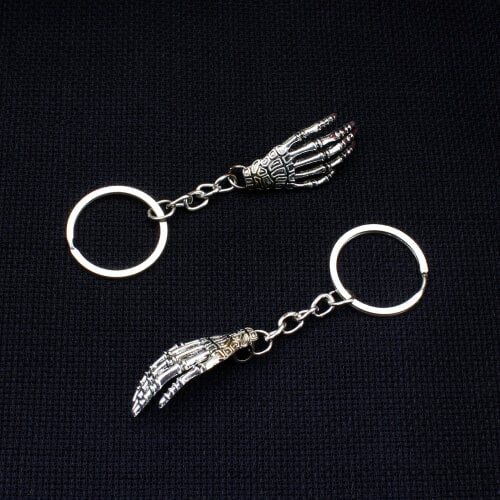 İskelet El Figürlü Metal Anahtarlık 12’li Paket - Toptanalim (1)