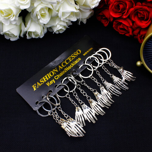 İskelet El Figürlü Metal Anahtarlık 12’li Paket - 3