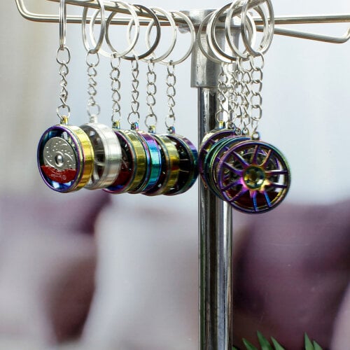 Jant Anahtarlık 12'Li Paket - Kare Dekor