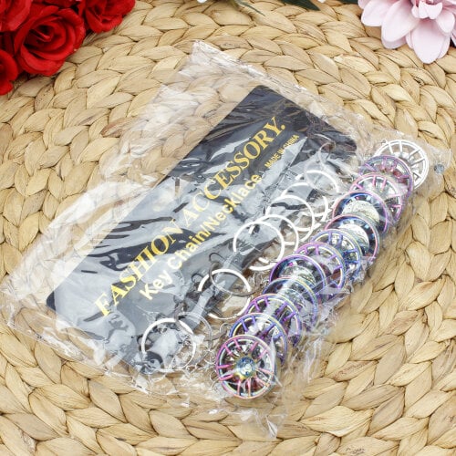 Jant Anahtarlık 12'Li Paket - Kare Dekor (1)