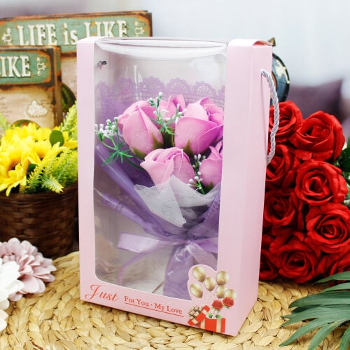 Just For You Asorti 3'Lü Gül Buket Hediyelik Çanta - 1