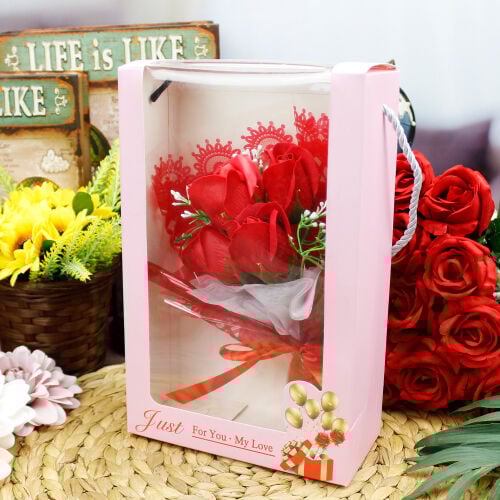 Just For You Asorti 3'Lü Gül Buket Hediyelik Çanta - 3