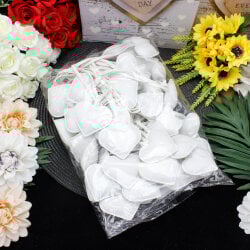 Kalp Figürlü Çanta Charm Aksesuar Beyaz - 2