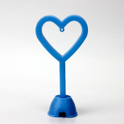 Kalp Tasarım Led Lamba 13CM Mavi - 1