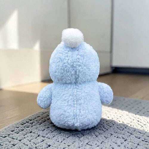 Kapüşonlu Sevimli Peluş Penguen Mavi 23 cm - 3
