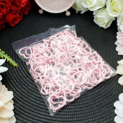 Karabina Kalp Tasarım Anahtarlık Klipsi Pembe - 3
