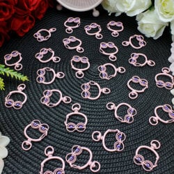 Karabina Kurbağa Tasarım Anahtarlık Klipsi Pembe - 1