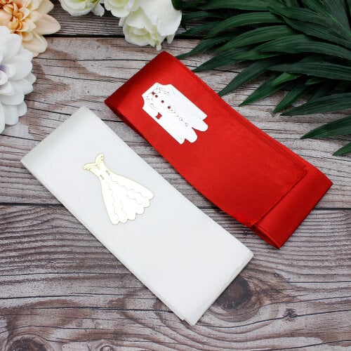 Gelin Damat Kuşağı Kırmızı Beyaz - 2