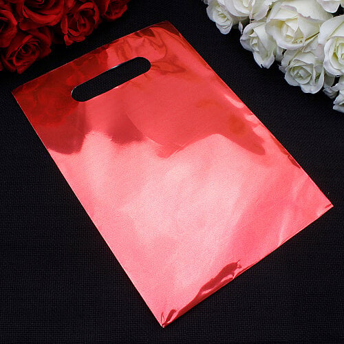 Kırmızı Hediyelik El Geçme Poşeti 17x25 cm 100’lü Paket - Toptanalim