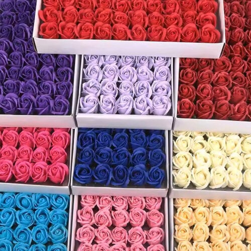 Kırmızı Sabun Gül 50'li Paket - 2