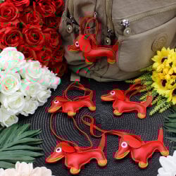 Köpek Figürlü Çanta Charm Aksesuar Kırmızı - 1