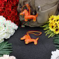 Köpek Figürlü Çanta Charm Aksesuar Turuncu - 2