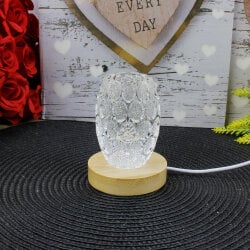  Kristal LED Işıklı Ahşap Tabanlı Kalemlik - 1