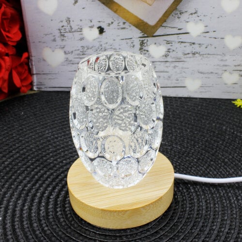  Kristal LED Işıklı Ahşap Tabanlı Kalemlik - 3