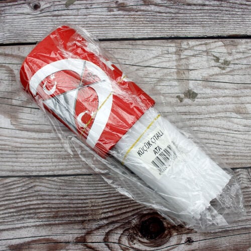 Küçük Çıtalı ATA Bayrağı 80'li Paket - Kare Dekor (1)