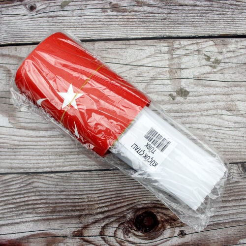 Küçük Çıtalı Türk Bayrağı 80'li Paket - Kare Dekor (1)