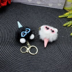 Külah Ponpon Anahtarlık 12'Li Paket - 3