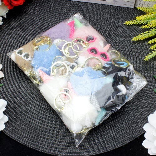 Külah Ponpon Anahtarlık 12'Li Paket - 4