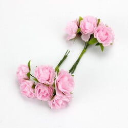 Kumaş Gül Açık Pembe 48'Li Paket 3x10CM - 2