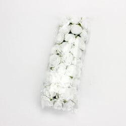 Kumaş Gül Beyaz 48'Li Paket 3x10CM - 3