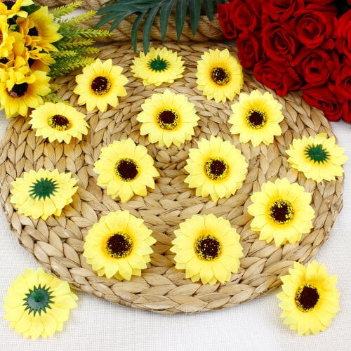 Kumaş Günebakan 300'lü Paket 6CM - Kare Dekor