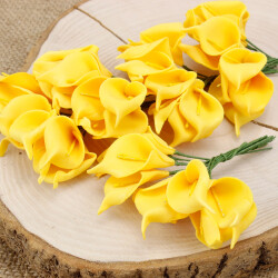 Lateks Gala Çiçeği 120'Li Paket Sarı - 1