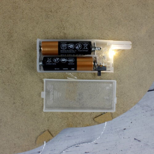 Ledli Bulut Şeklinde Krem Kapı Süsü - 3