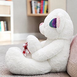 Love You Kalpli Peluş Ayı Beyaz 60 cm - 2