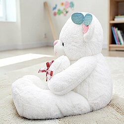 Love You Kalpli Peluş Ayı Beyaz 75 cm - 2