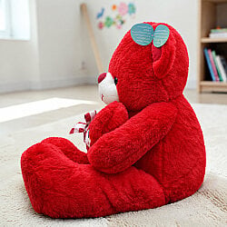 Love You Kalpli Peluş Ayı Kırmızı 75 cm - 2