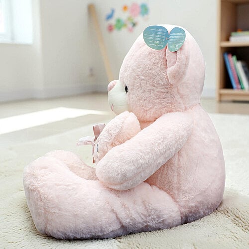 Love You Kalpli Peluş Ayı Pembe 75 cm - Toptanalim (1)