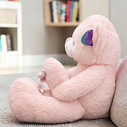 Love You Kalpli Peluş Ayı Pudra 60 cm - 2