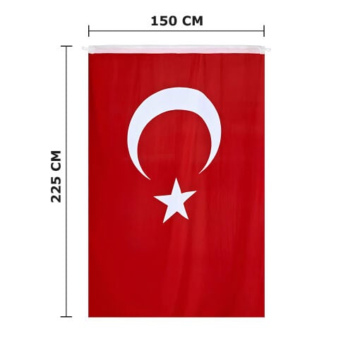 Lüks Türk Bayrağı 150x225CM - Kare Dekor
