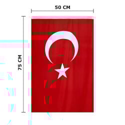 Lüks Türk Bayrağı 50X75CM - 1