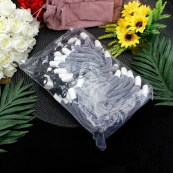 Lüx Çanta Charm Anahtarlık Aksesuar İp Gri  - 3