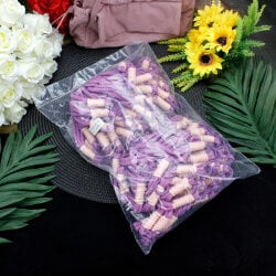 Lüx Çanta Charm Anahtarlık Aksesuar İp Mor  - 3