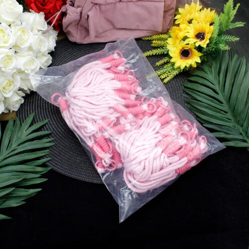 Lüx Çanta Charm Anahtarlık Aksesuar İp Pembe - 3