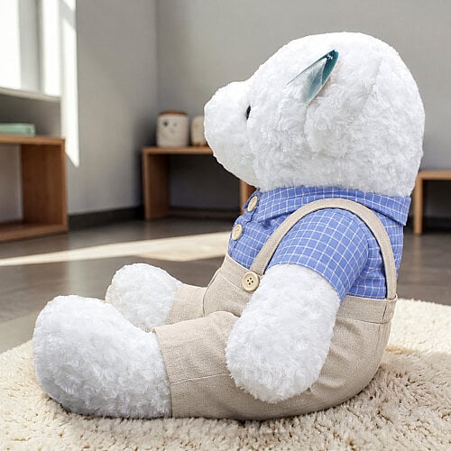 Mavi Gömlekli Erkek Peluş Ayı 65 cm - Toptanalim (1)