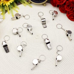 Metal Düdük Anahtarlık 12'li Paket - 1