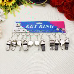 Metal Düdük Anahtarlık 12'li Paket - 2
