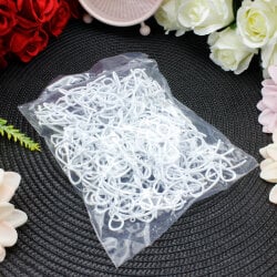 Metal Fiyonk Tasarım Anahtarlık Aksesuarı Beyaz - 3