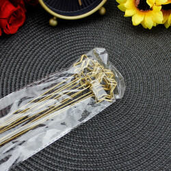 Metal Kartlık Yıldız Gold 10'lu Paket 34CM - 3